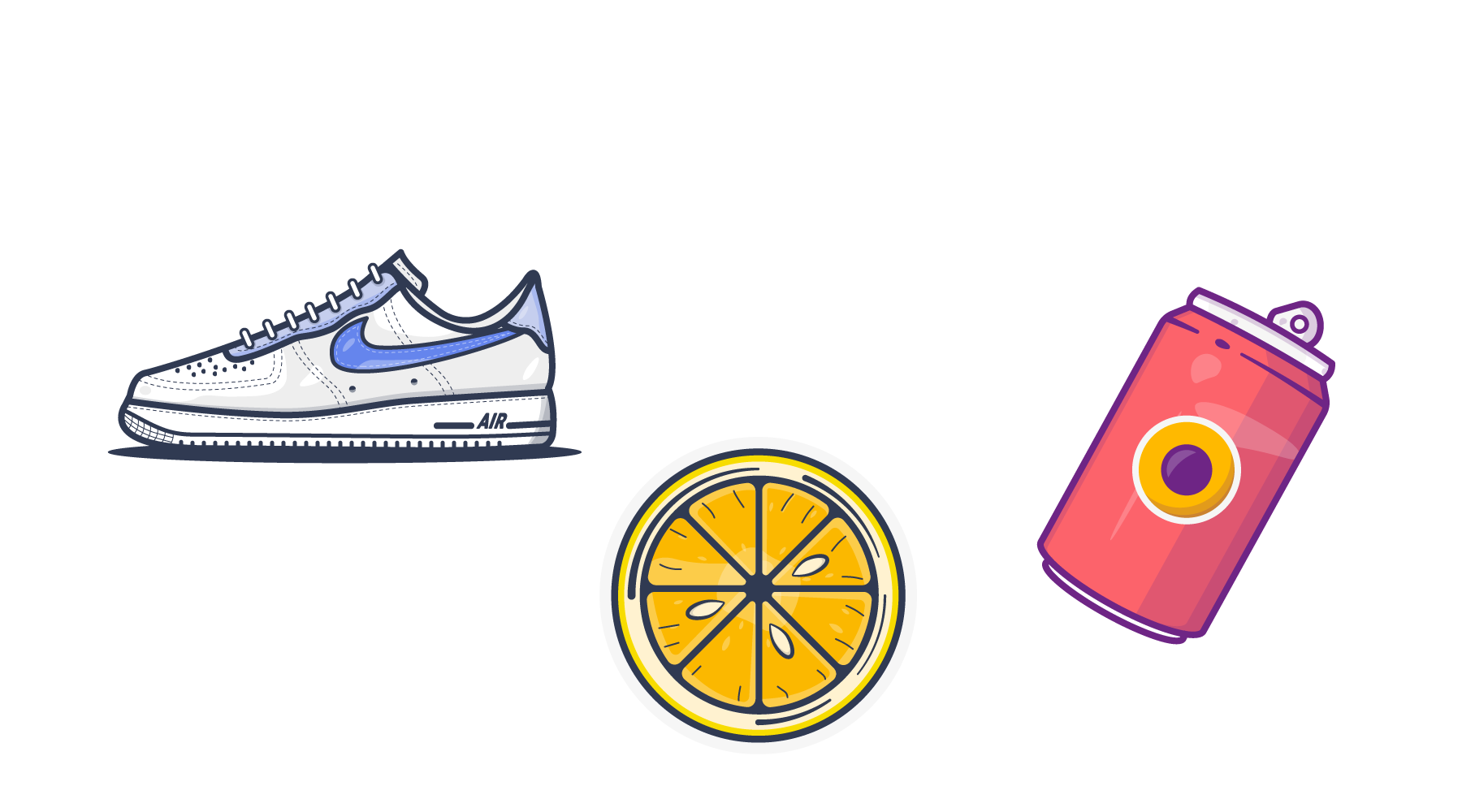 composition de stickers, autocollants